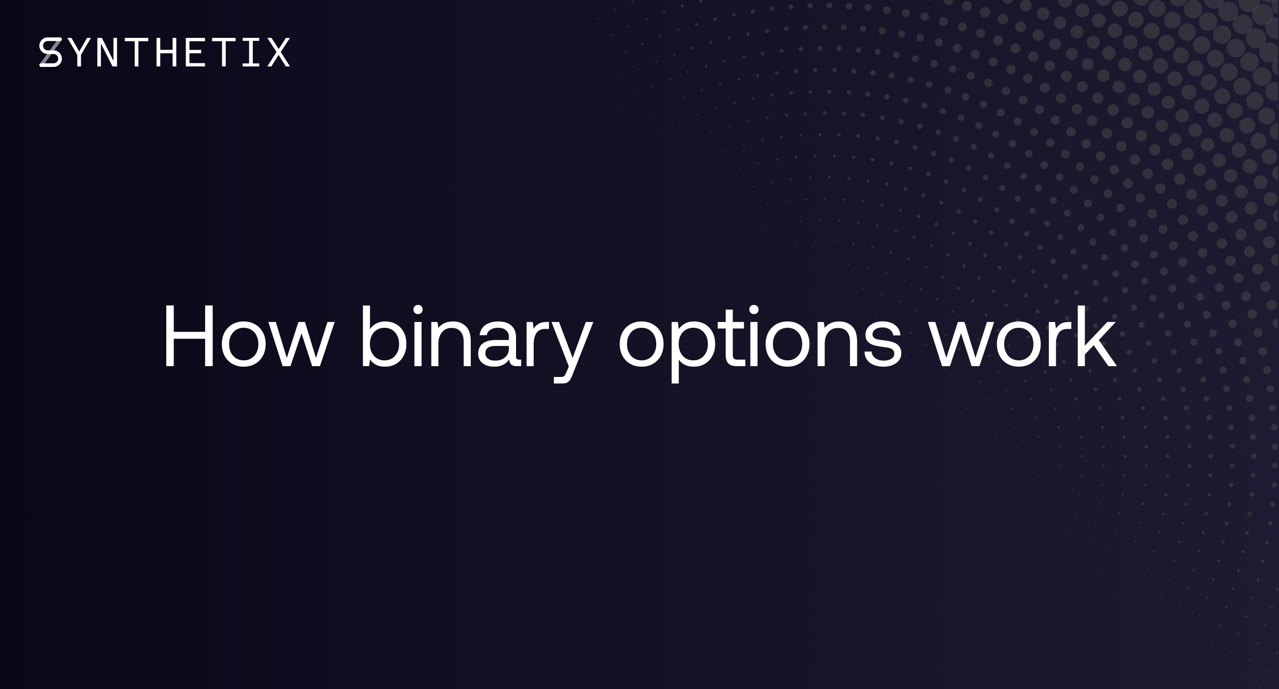 How binary options work