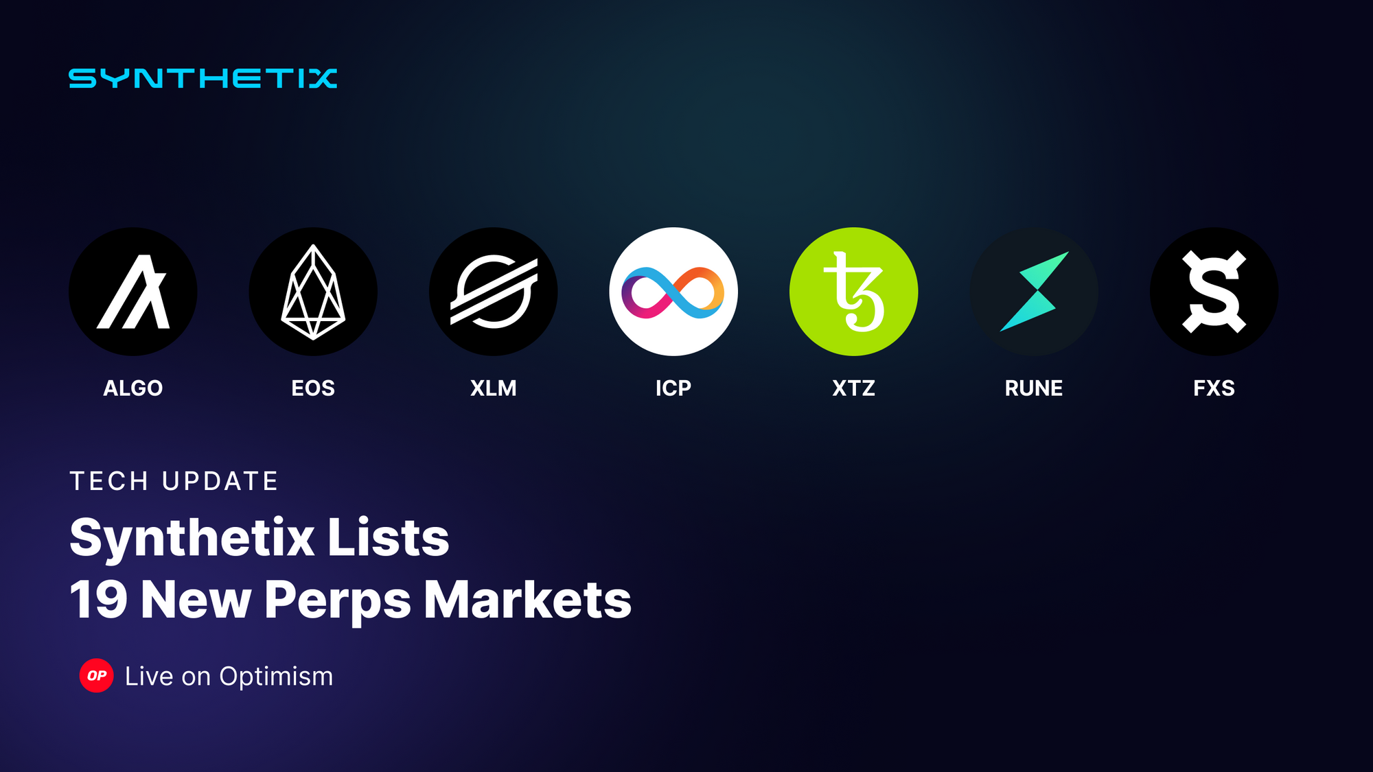 Synthetix Lists 19 New Perps Markets Synthetix Lists 19 New Perps Markets
