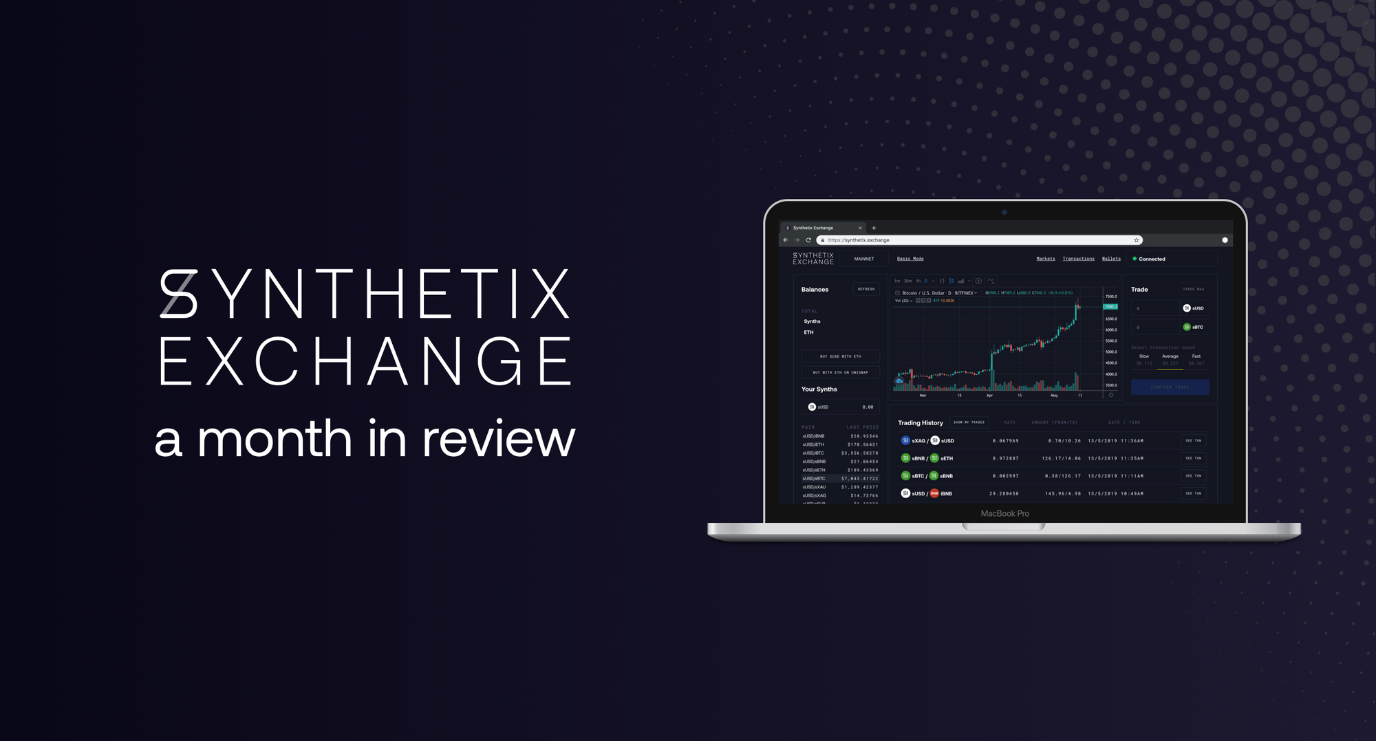 Synthetix.Exchange: a month in review