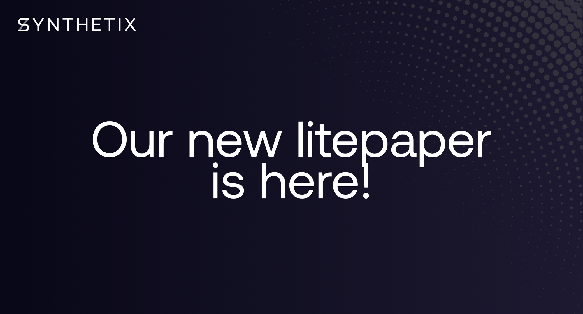 Check out the new Synthetix litepaper!