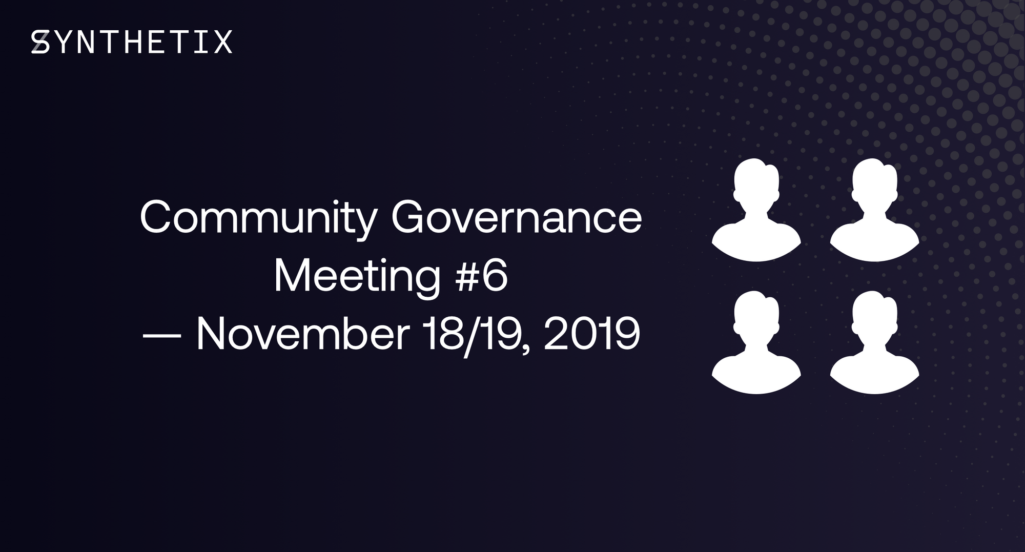 Join us on November 18/19 for the next community governance call!