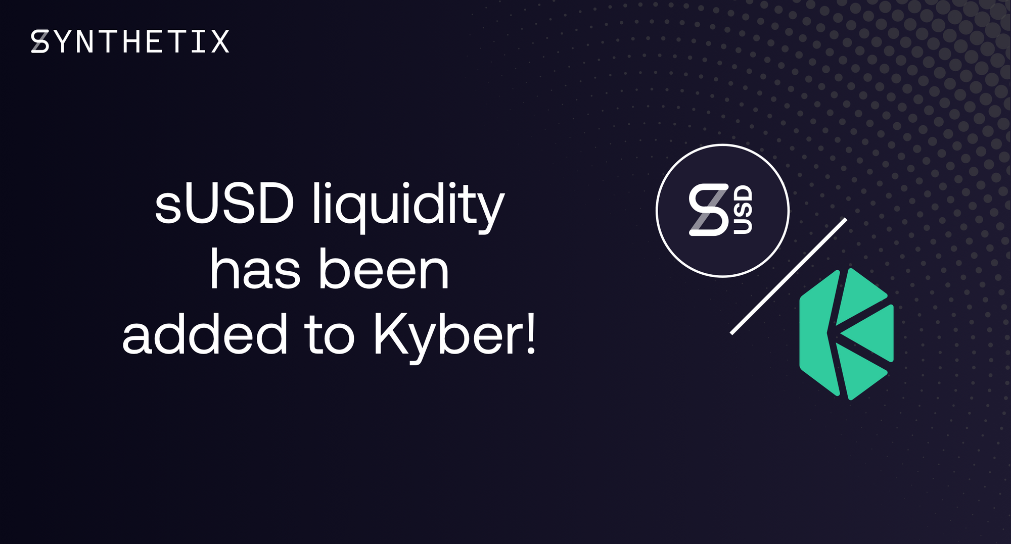 sUSD is now listed on Kyber!