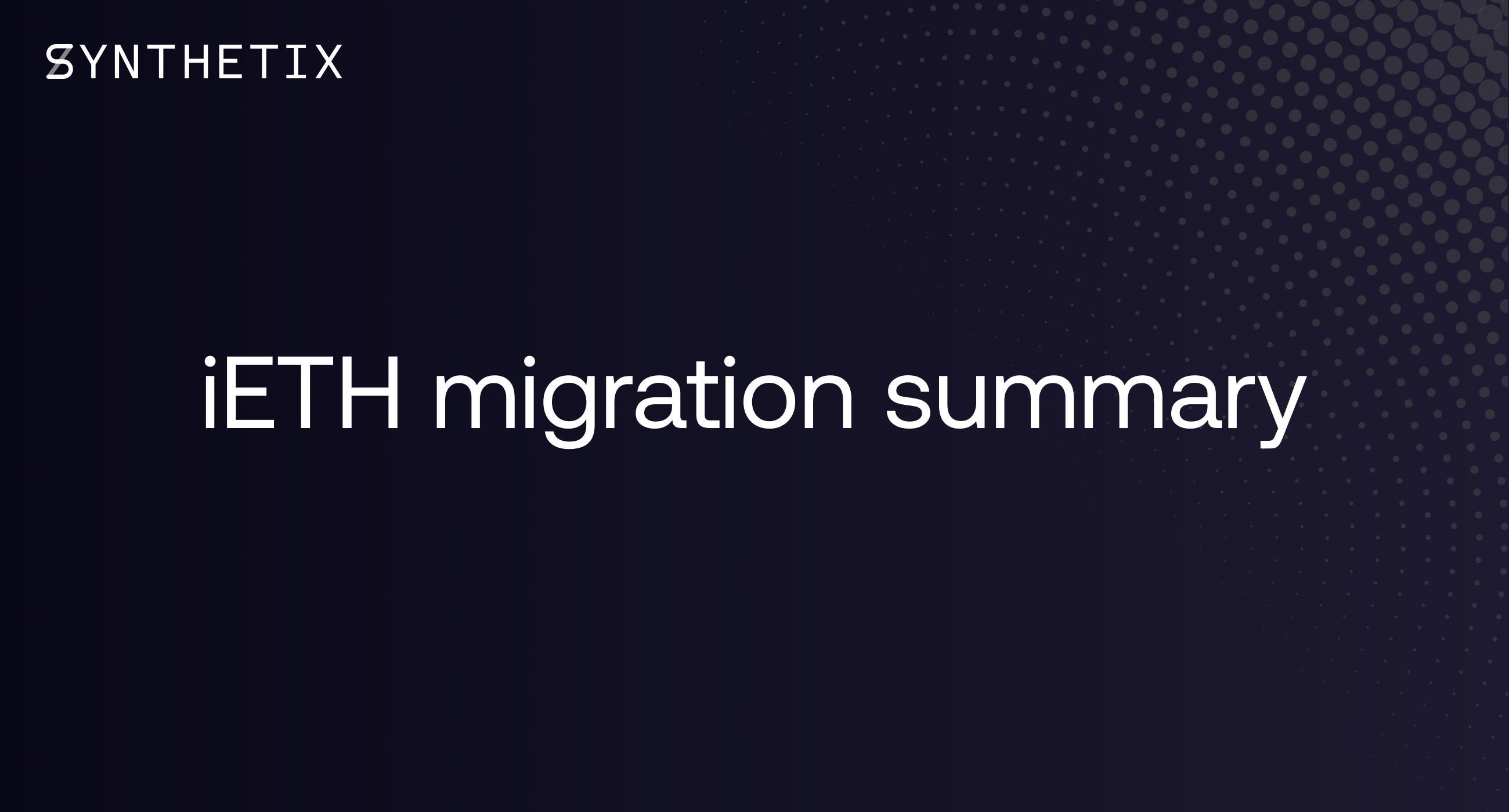 iETH migration summary