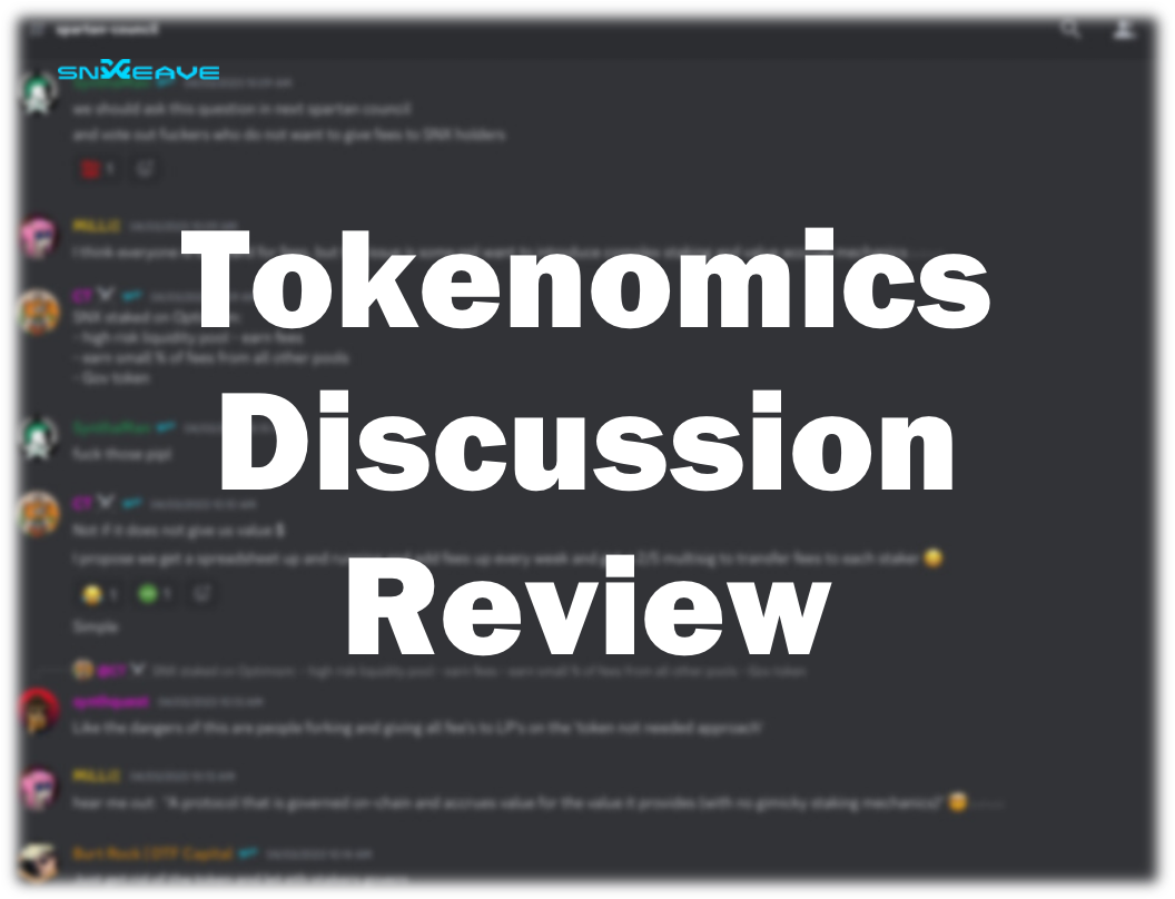 Tokenomics Discussion Review