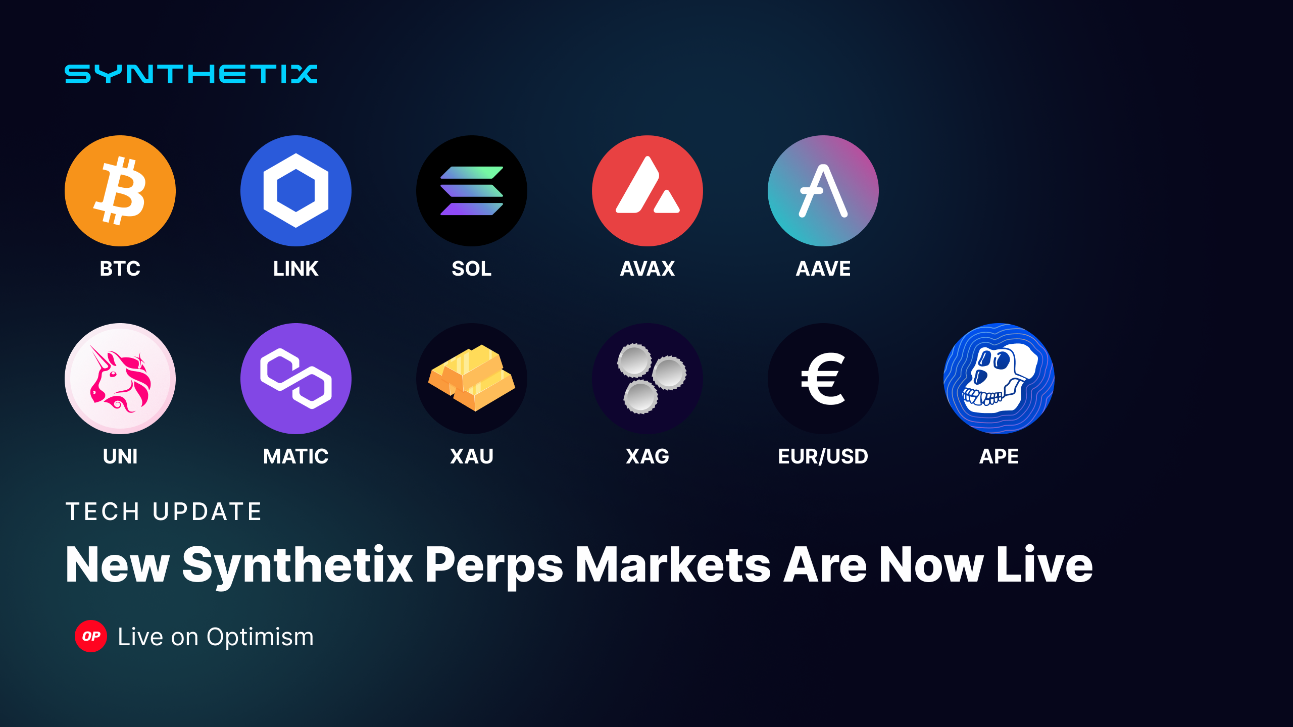 22 New Synthetix Perps Markets are now live