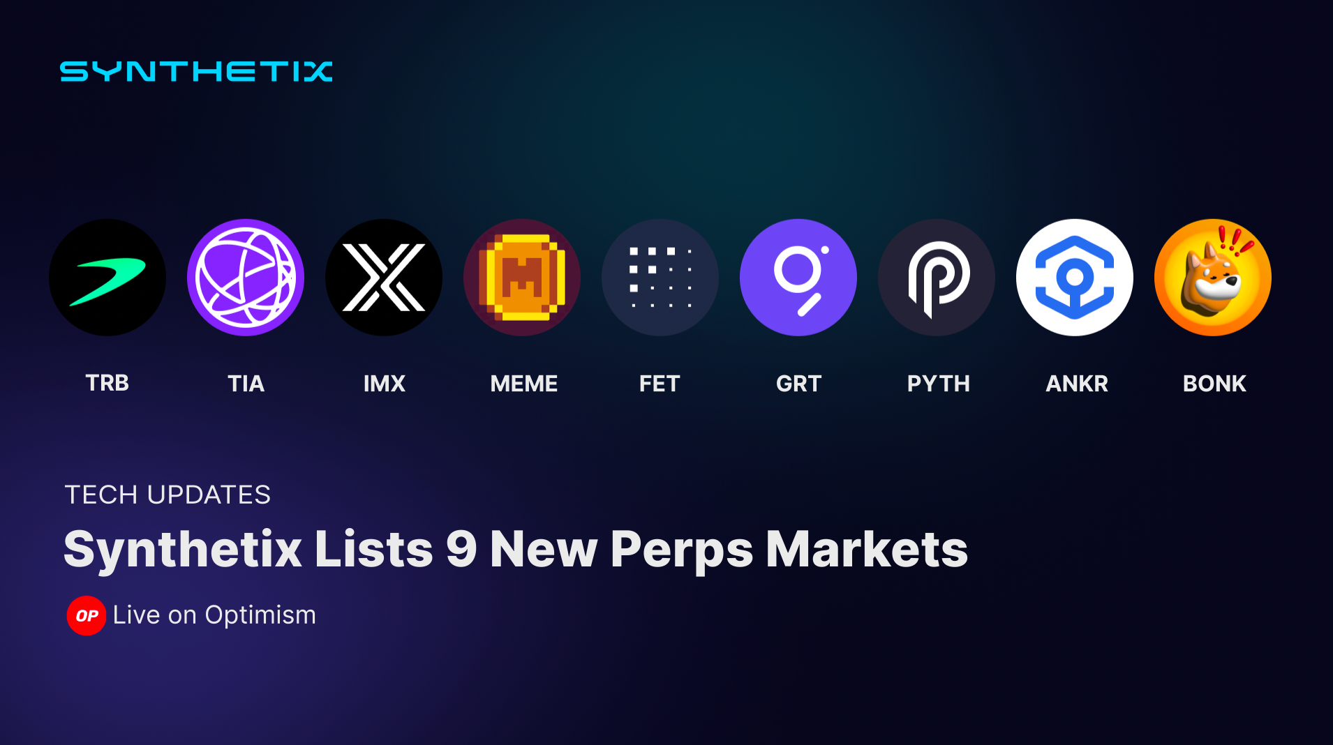 Synthetix Lists 9 New Perps Markets