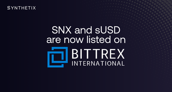 SNX and sUSD are now listed on Bittrex International!