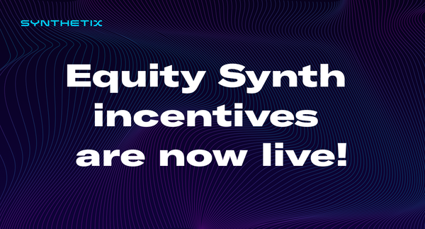 Equity Synth pool incentives are now live on Balancer!