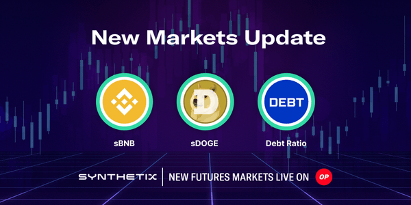 New Synthetix Perp Futures Markets: BNB, DOGE, and DEBT-Ratio
