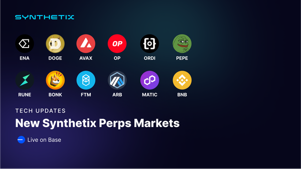 Synthetix Perps Launches 12 New Perpetual Futures Markets on Base