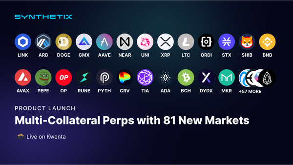 Synthetix Multi-Collateral Perps with 81 New Markets on Kwenta